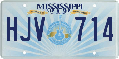 MS license plate HJV714