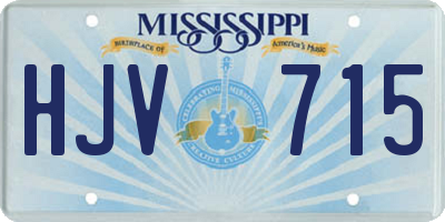 MS license plate HJV715