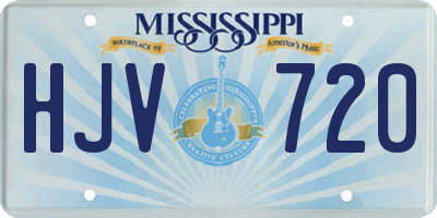 MS license plate HJV720