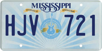 MS license plate HJV721