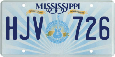 MS license plate HJV726