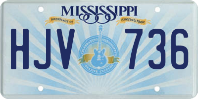 MS license plate HJV736