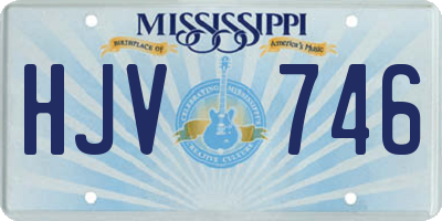 MS license plate HJV746