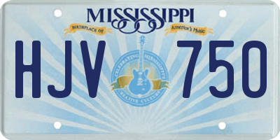 MS license plate HJV750