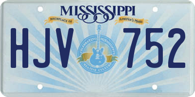 MS license plate HJV752