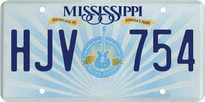 MS license plate HJV754