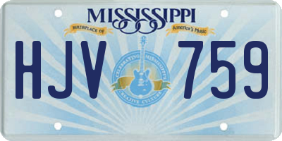 MS license plate HJV759