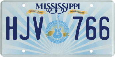 MS license plate HJV766