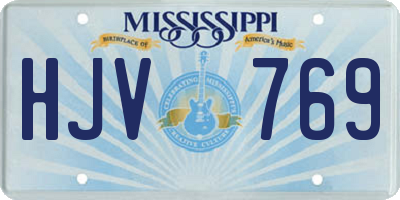 MS license plate HJV769