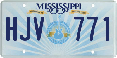 MS license plate HJV771
