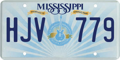 MS license plate HJV779
