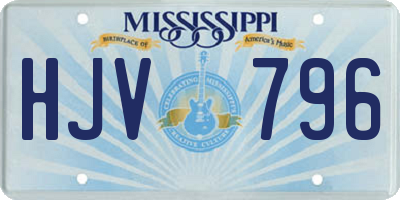 MS license plate HJV796