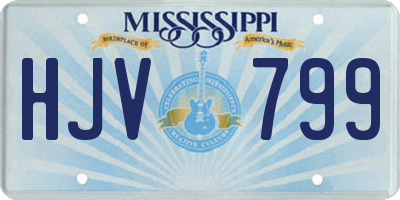 MS license plate HJV799