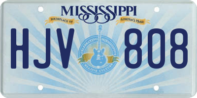 MS license plate HJV808