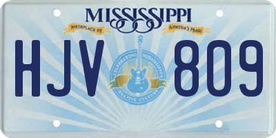 MS license plate HJV809