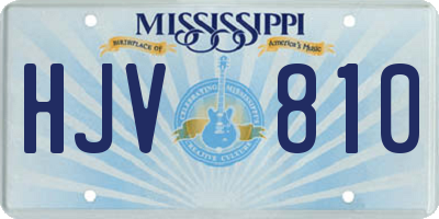MS license plate HJV810