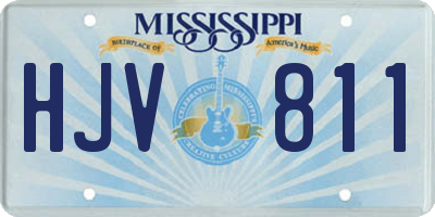 MS license plate HJV811