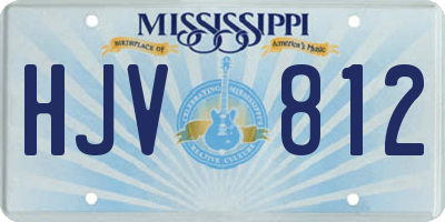 MS license plate HJV812
