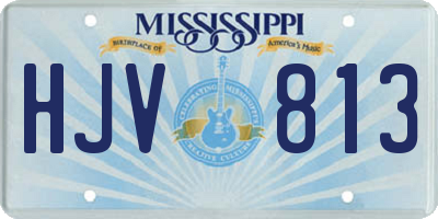 MS license plate HJV813