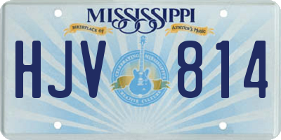 MS license plate HJV814