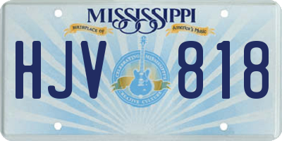 MS license plate HJV818