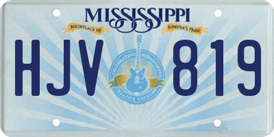 MS license plate HJV819