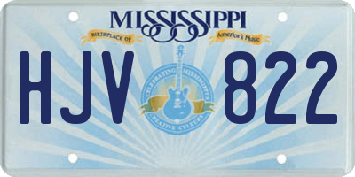 MS license plate HJV822