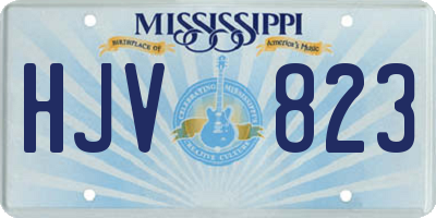 MS license plate HJV823