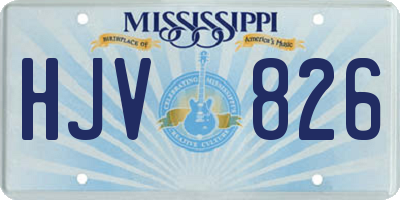 MS license plate HJV826