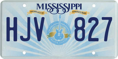 MS license plate HJV827