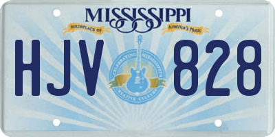 MS license plate HJV828