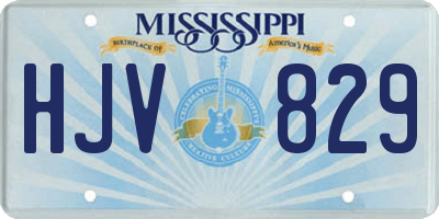 MS license plate HJV829