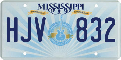 MS license plate HJV832