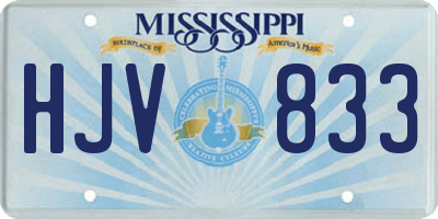 MS license plate HJV833