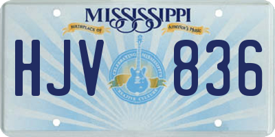 MS license plate HJV836