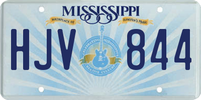 MS license plate HJV844