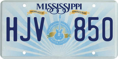MS license plate HJV850
