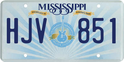 MS license plate HJV851