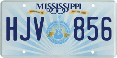 MS license plate HJV856