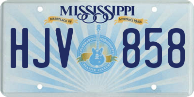 MS license plate HJV858