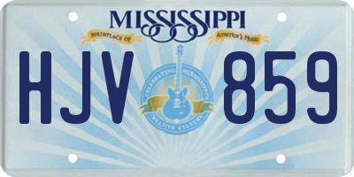 MS license plate HJV859