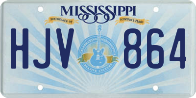 MS license plate HJV864