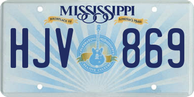 MS license plate HJV869