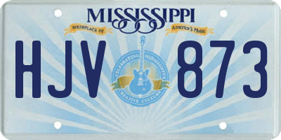 MS license plate HJV873