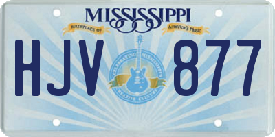 MS license plate HJV877
