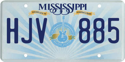 MS license plate HJV885