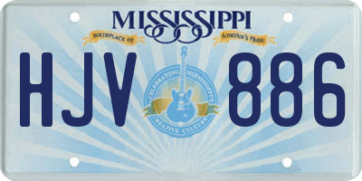 MS license plate HJV886