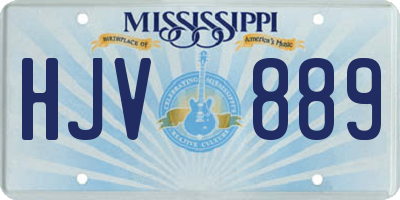MS license plate HJV889