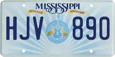 MS license plate HJV890