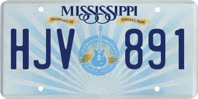 MS license plate HJV891